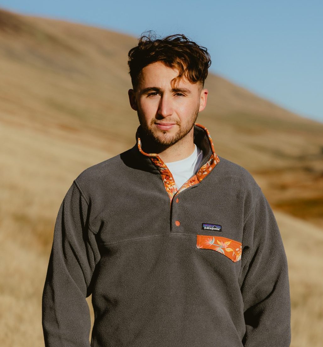 Patagonia Snap-T Synchilla Fleece (Arctic Grey / Orange Flower