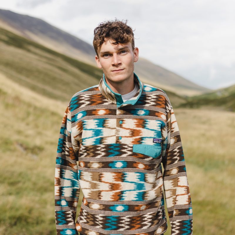 Patagonia Snap-T Synchilla Fleece (Deerskin Tan / Turquoise)
